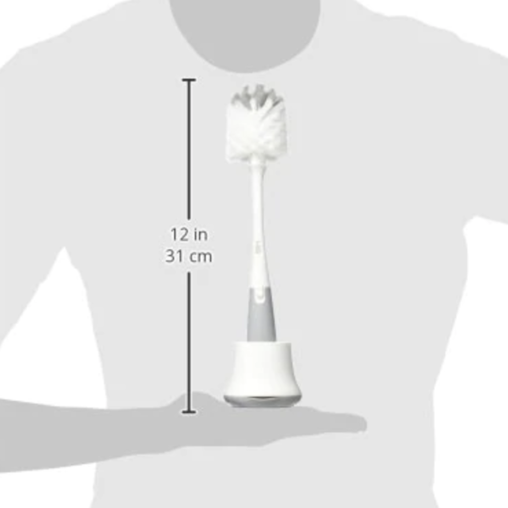 OXO Tot Bottle Brush with Detail Cleaner & Stand Gray Whole Bubs