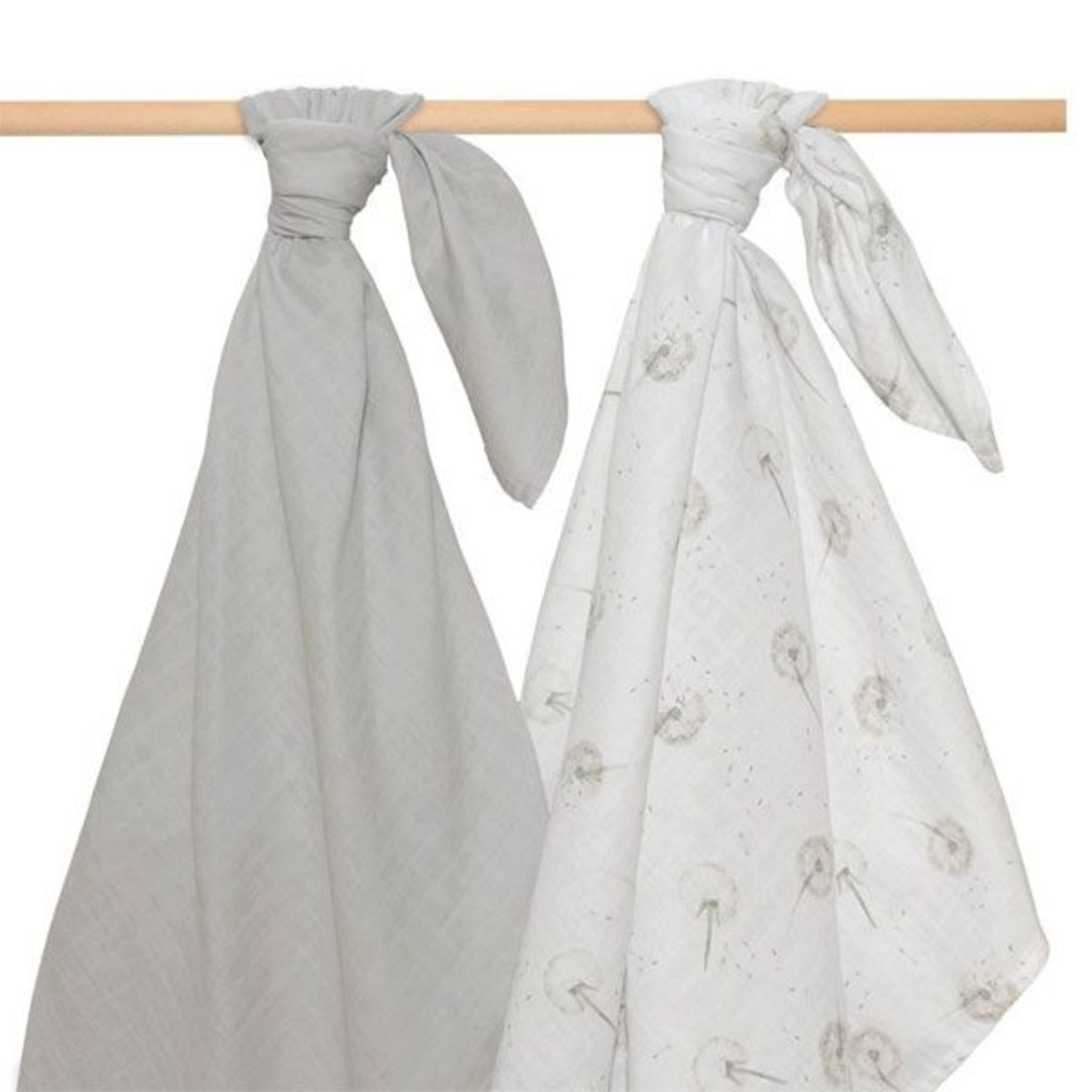 Living Textiles ORGANIC MUSLIN 2-PACK SWADDLE WRAPS