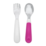 OXO Tot On the Go Fork And Spoon Set-Pink