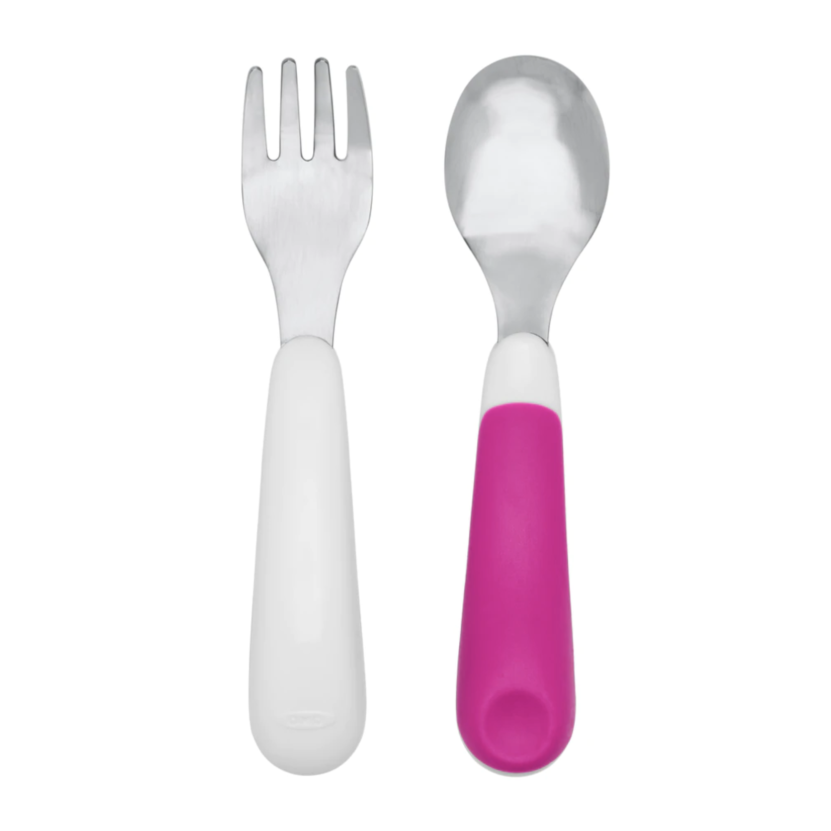 OXO Tot On the Go Fork And Spoon Set-Pink