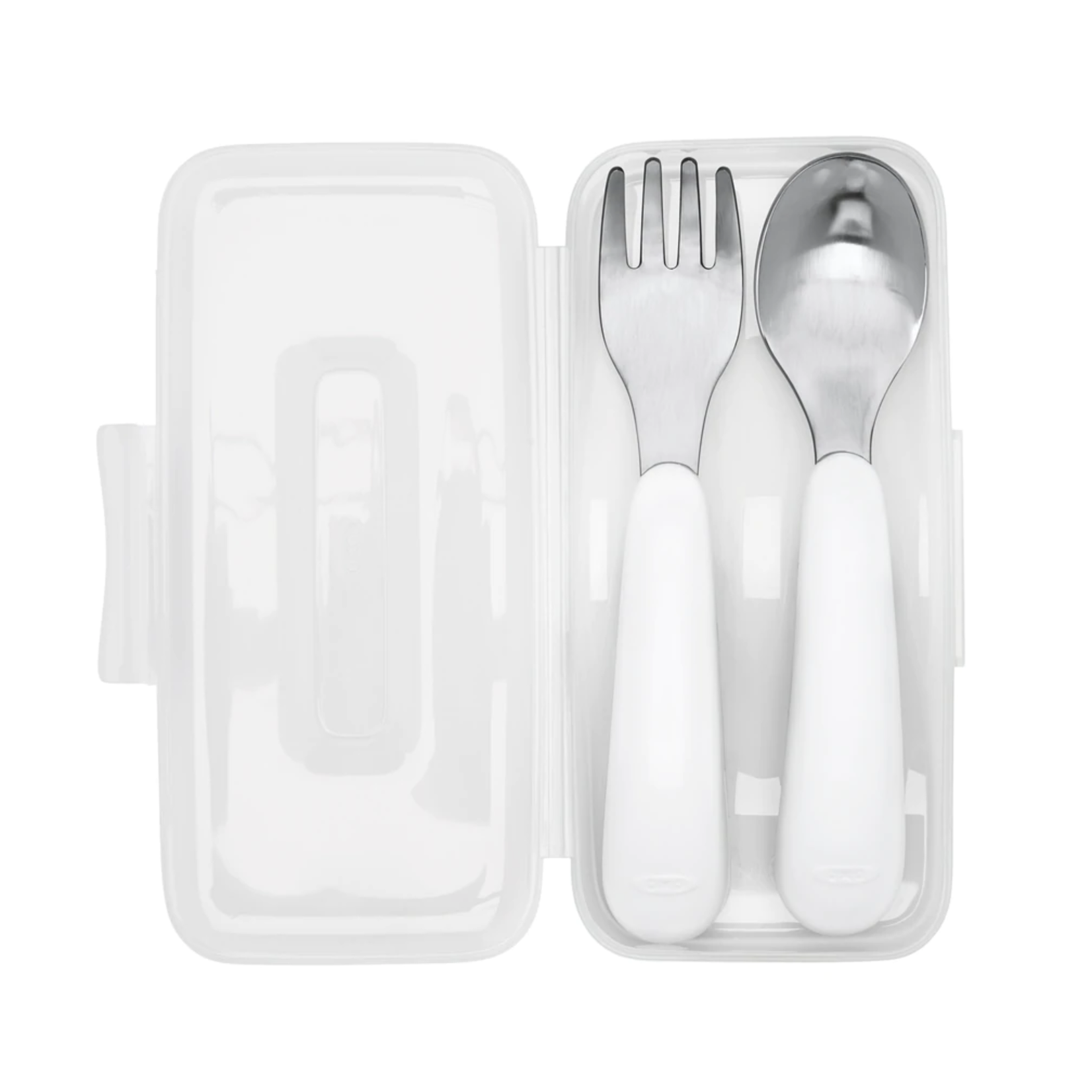 OXO Tot On the Go Fork And Spoon Set-Pink