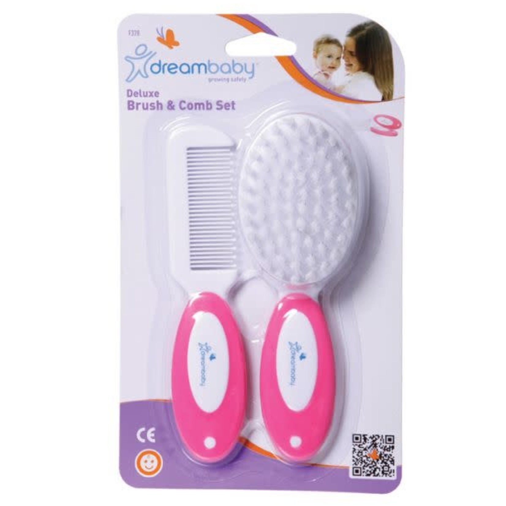 Dreambaby DELUXE BRUSH & COMB SET-PINK