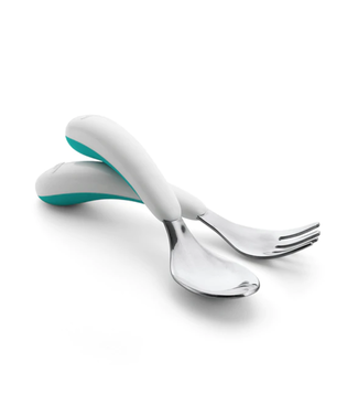 OXO Tot FORK & SPOON SET-TEAL