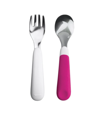 OXO Tot FORK & SPOON SET-PINK