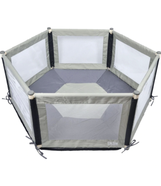 TikkTokk Pokano Fabric Hexagonal Playpen & Mat-Grey