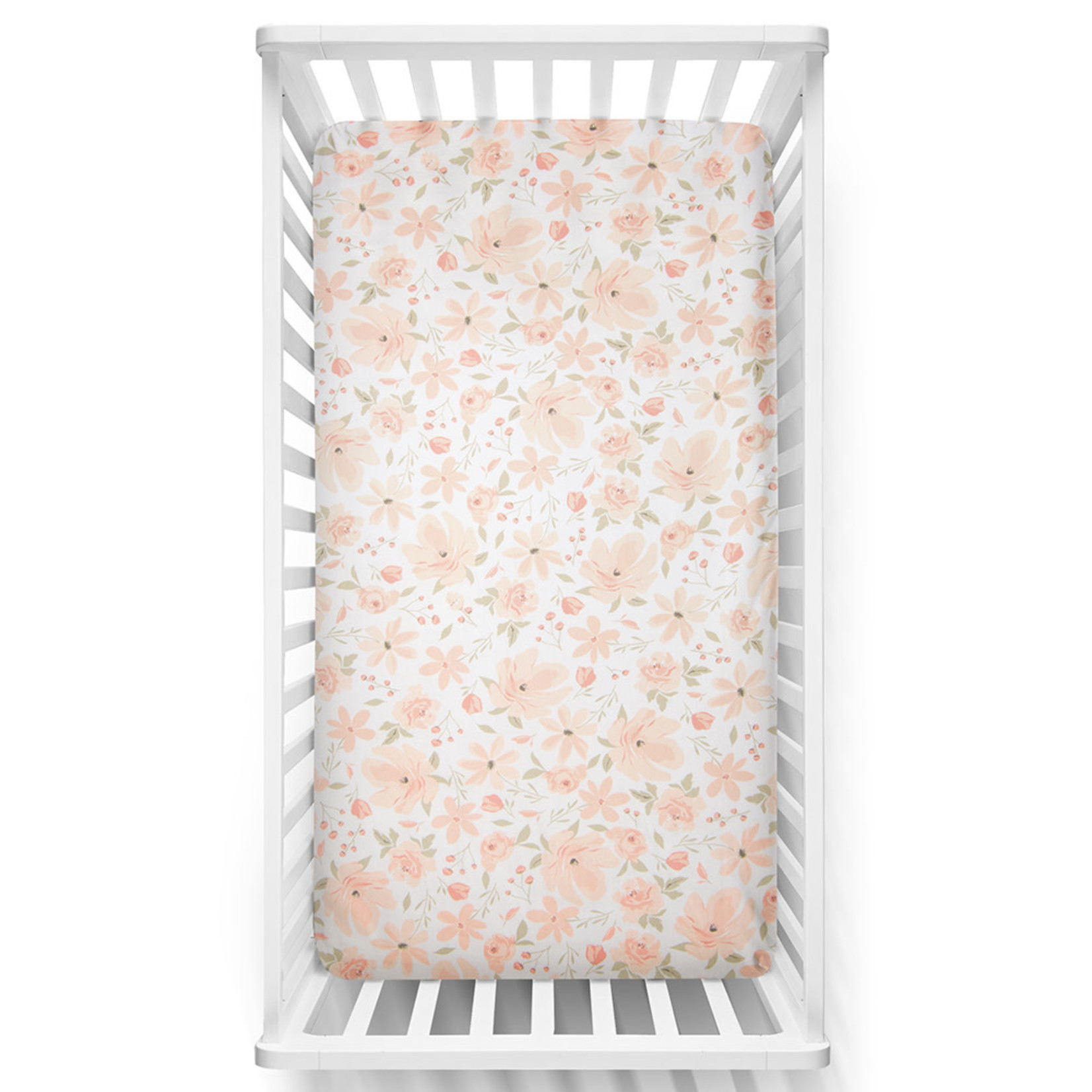 Living Textiles Cot Fitted Sheet - Meadow