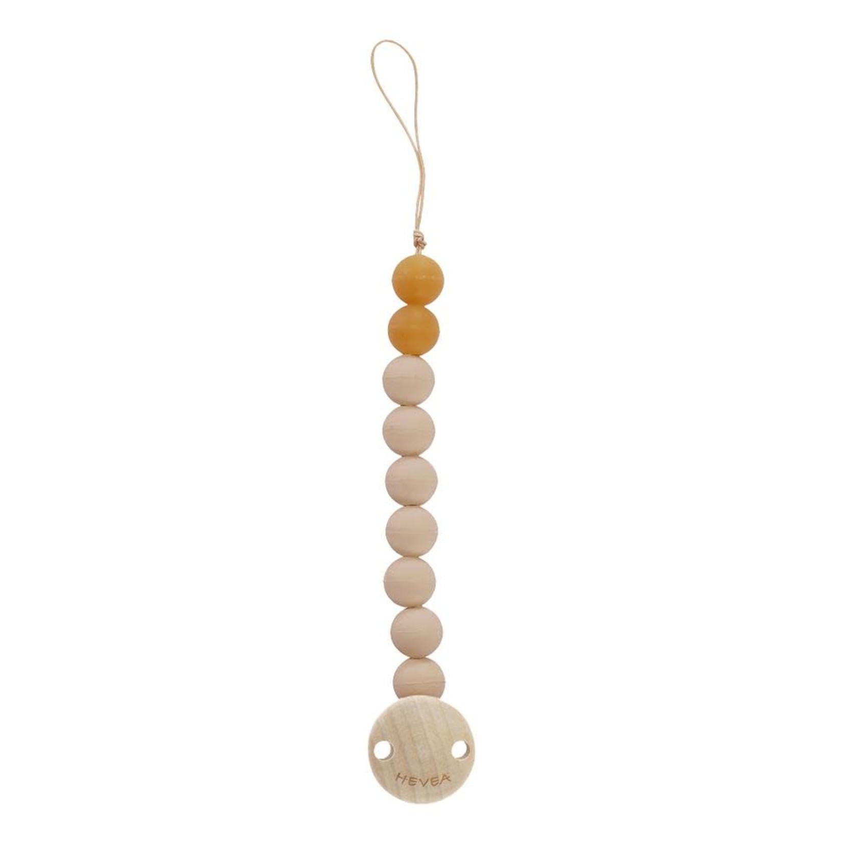 Hevea Natural Rubber Pacifier Holder-Sandy Nude