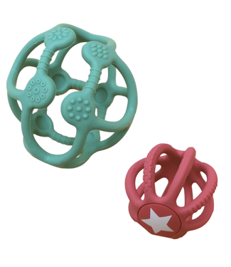 Jellystone Designs 2 PACK SENSORY BALL & FIDGET BALL-Sage and dusty pink