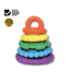 Jellystone Designs Rainbow Stacker and Teether Toy-Rainbow Bright