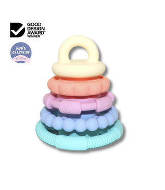 Jellystone Designs RAINBOW STACKER TEETHER & TOY-PASTEL