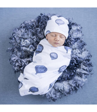 Snuggle Hunny Snuggle Swaddle & Beanie Set-Cloud Chaser