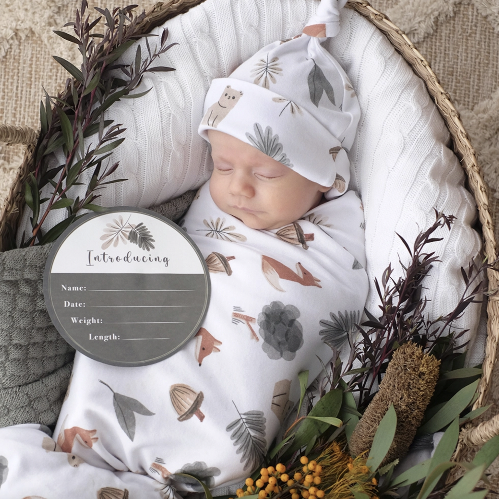 Living Textiles Newborn Gift Set-Forest Retreat