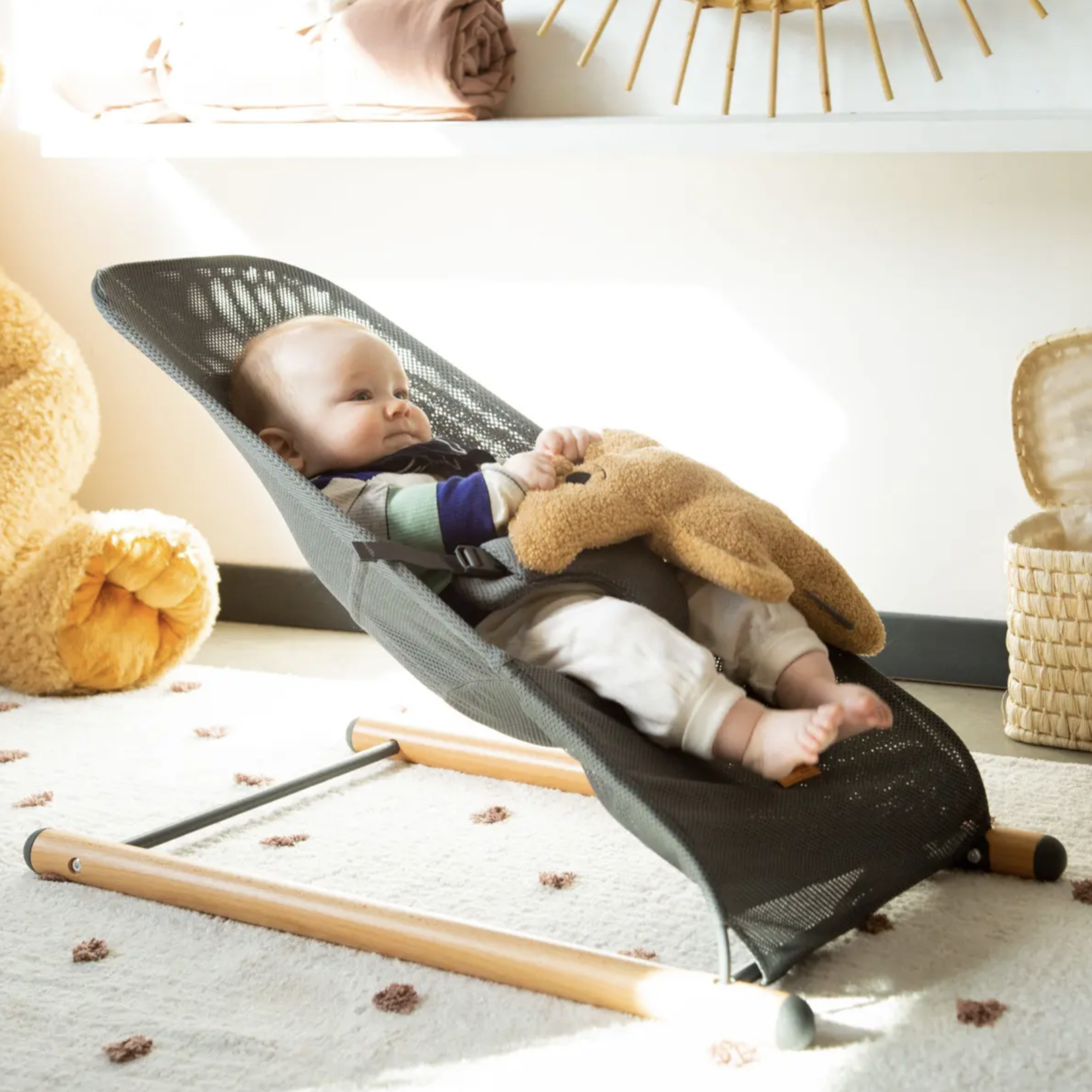 Childhome Evolux Bouncer-Natural & Anthracite