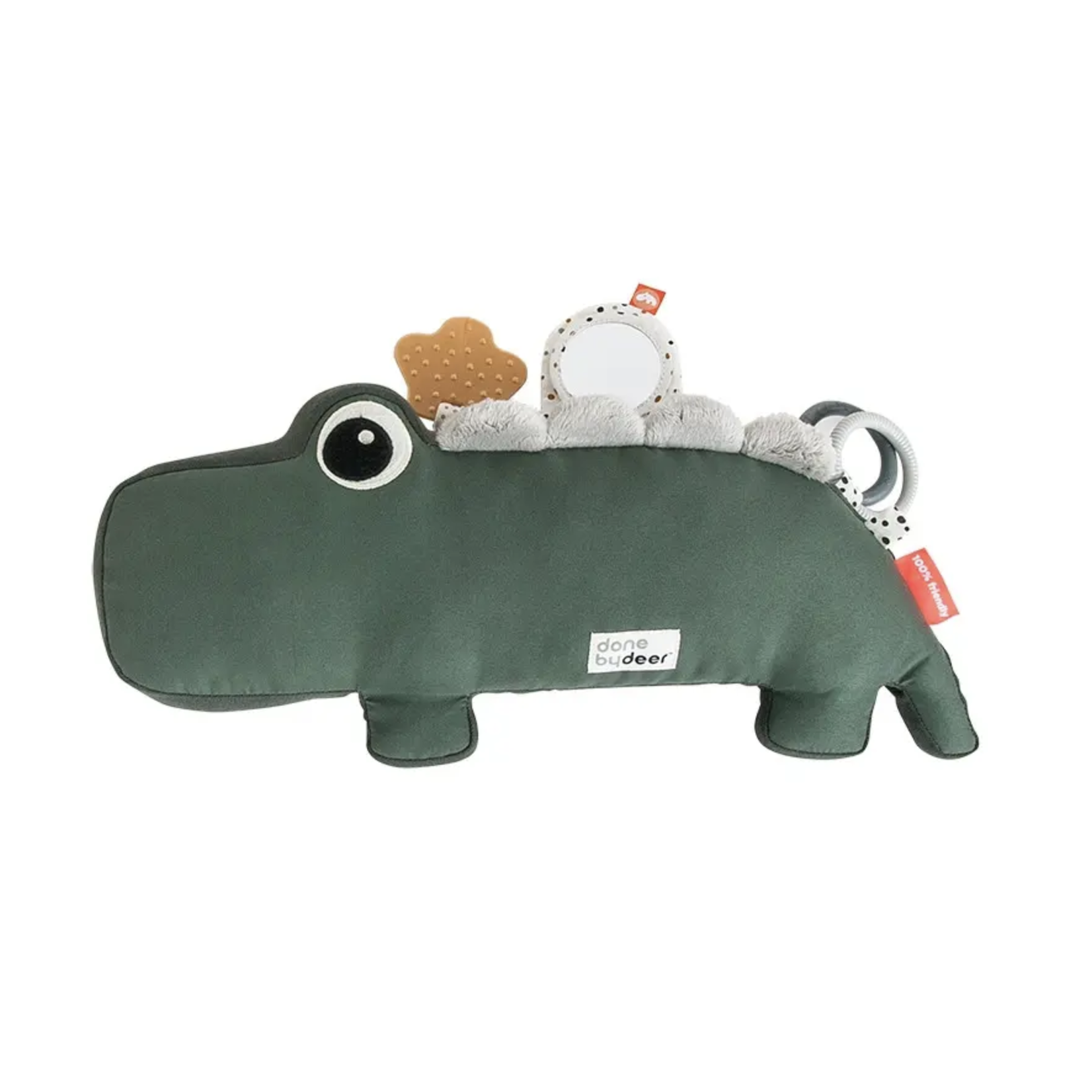 Done by Deer Tummy Time Activity Toy Croco green (41 x 18 x 10cm)