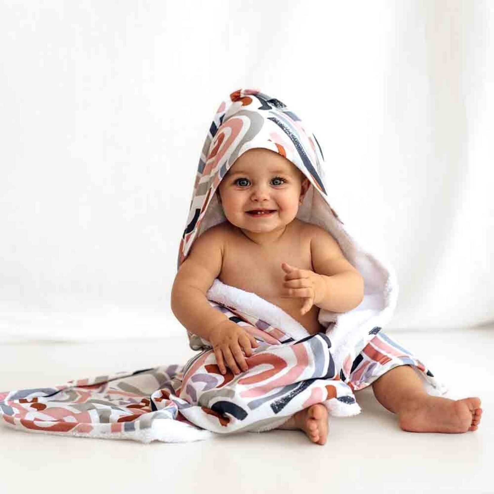 Snuggle Hunny Organic Hooded Baby Towel-Rainbow Baby