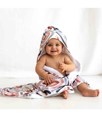 Snuggle Hunny Organic Hooded Baby Towel-Rainbow Baby