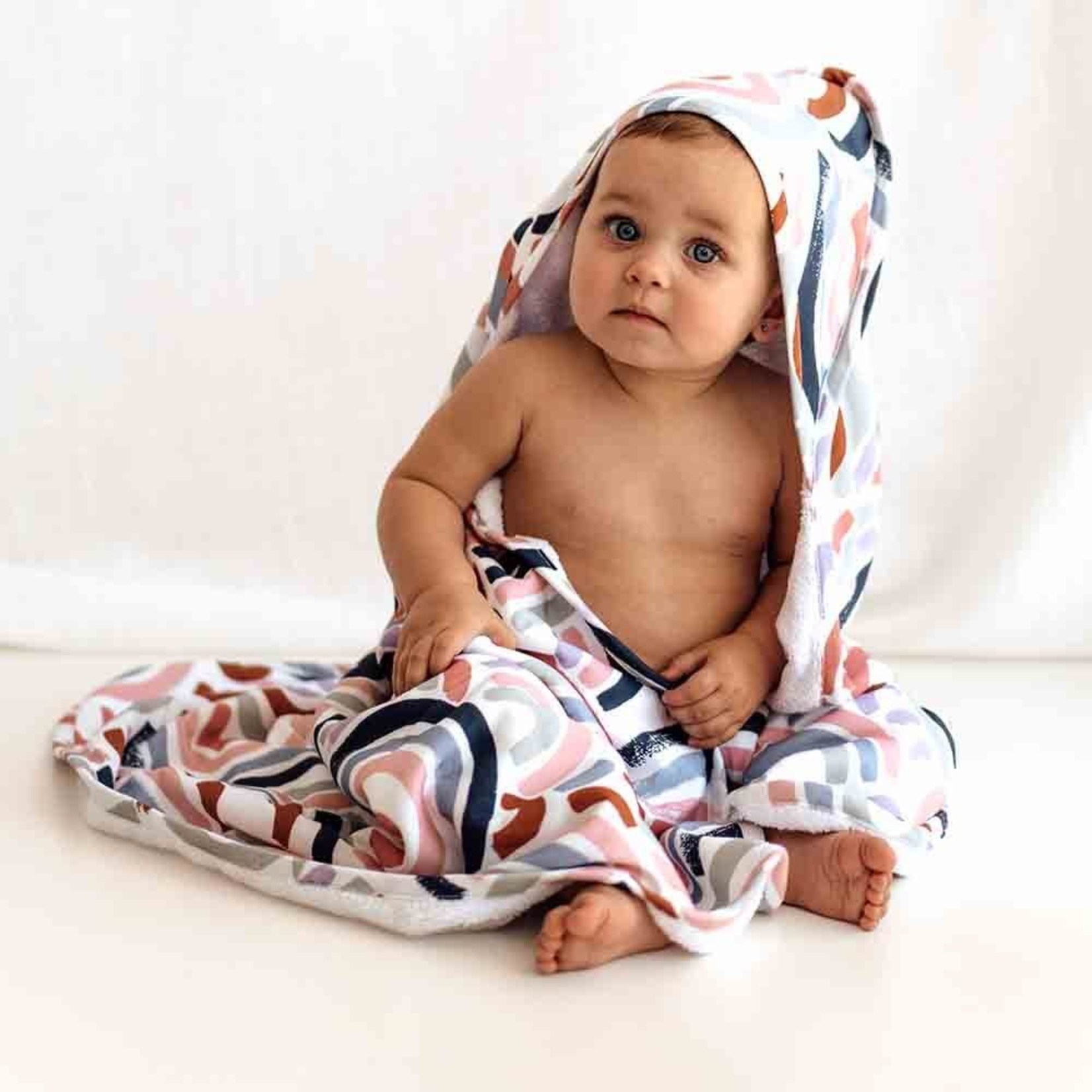 Snuggle Hunny Organic Hooded Baby Towel-Rainbow Baby