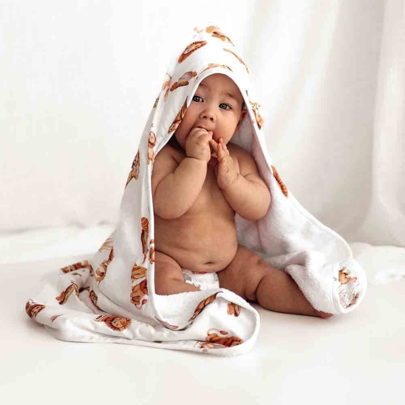 Snuggle Hunny Organic Hooded Baby Towel-Lion