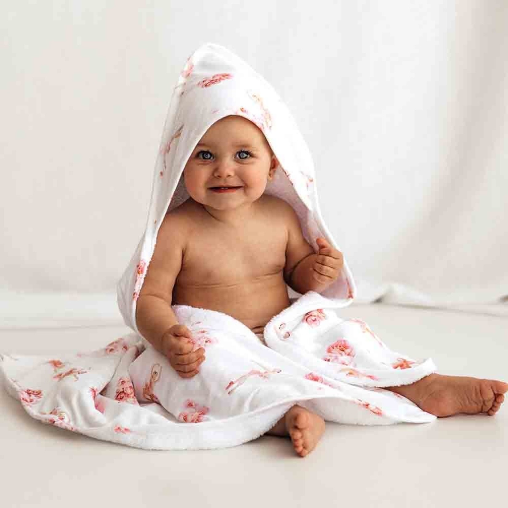 Snuggle Hunny Organic Hooded Baby Towel-Ballerina