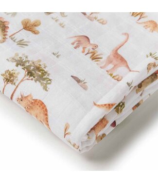 Snuggle Hunny Organic Muslin Wrap-Dino