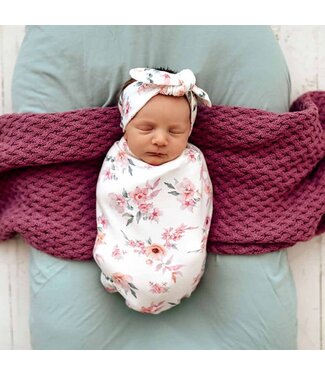 Snuggle Hunny Snuggle Swaddle & Topknot Set-Camille