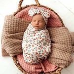 Snuggle Hunny Snuggle Swaddle & Topknot Set-Spring Floral