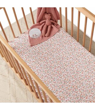 Snuggle Hunny Fitted Cot Sheet Spring Floral