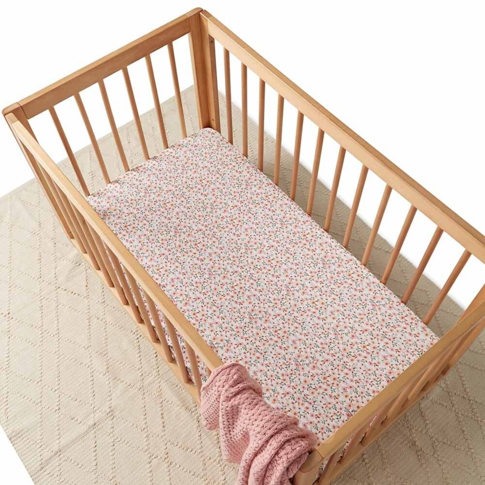 Snuggle Hunny Fitted Cot Sheet Spring Floral