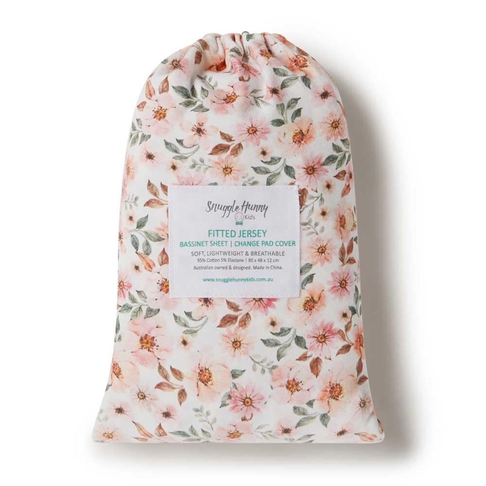 Snuggle Hunny Bassinet Sheet / Change Pad Cover Spring Floral