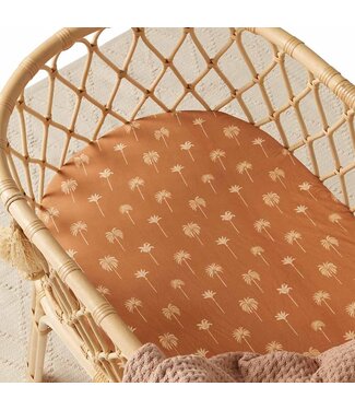 Snuggle Hunny Bassinet Sheet / Change Pad Cover Bronze Palm