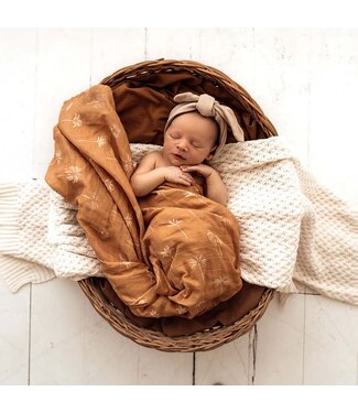 Snuggle Hunny Organic Muslin Wrap-Bronze Palm