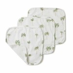 Snuggle Hunny Organic Wash Cloths(3 Pack)-Green Palm