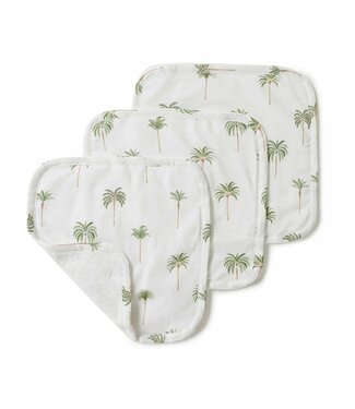 Snuggle Hunny Organic Wash Cloths(3 Pack)-Green Palm