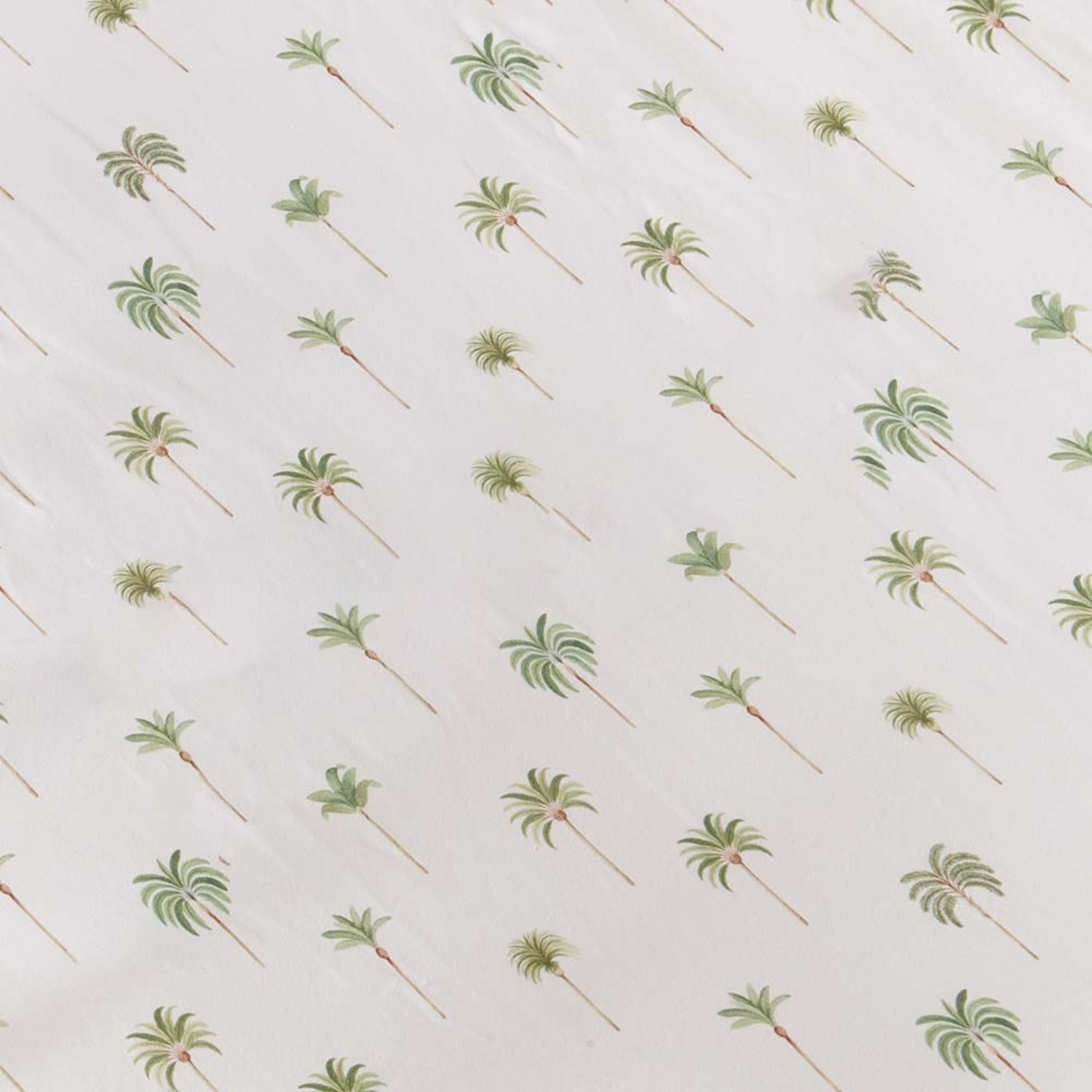 Snuggle Hunny Fitted Cot Sheet Green Palm