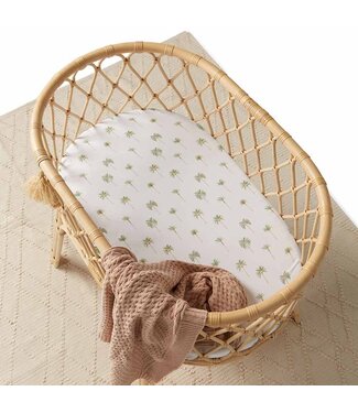 Snuggle Hunny Bassinet Sheet / Change Pad Cover-Green Palm