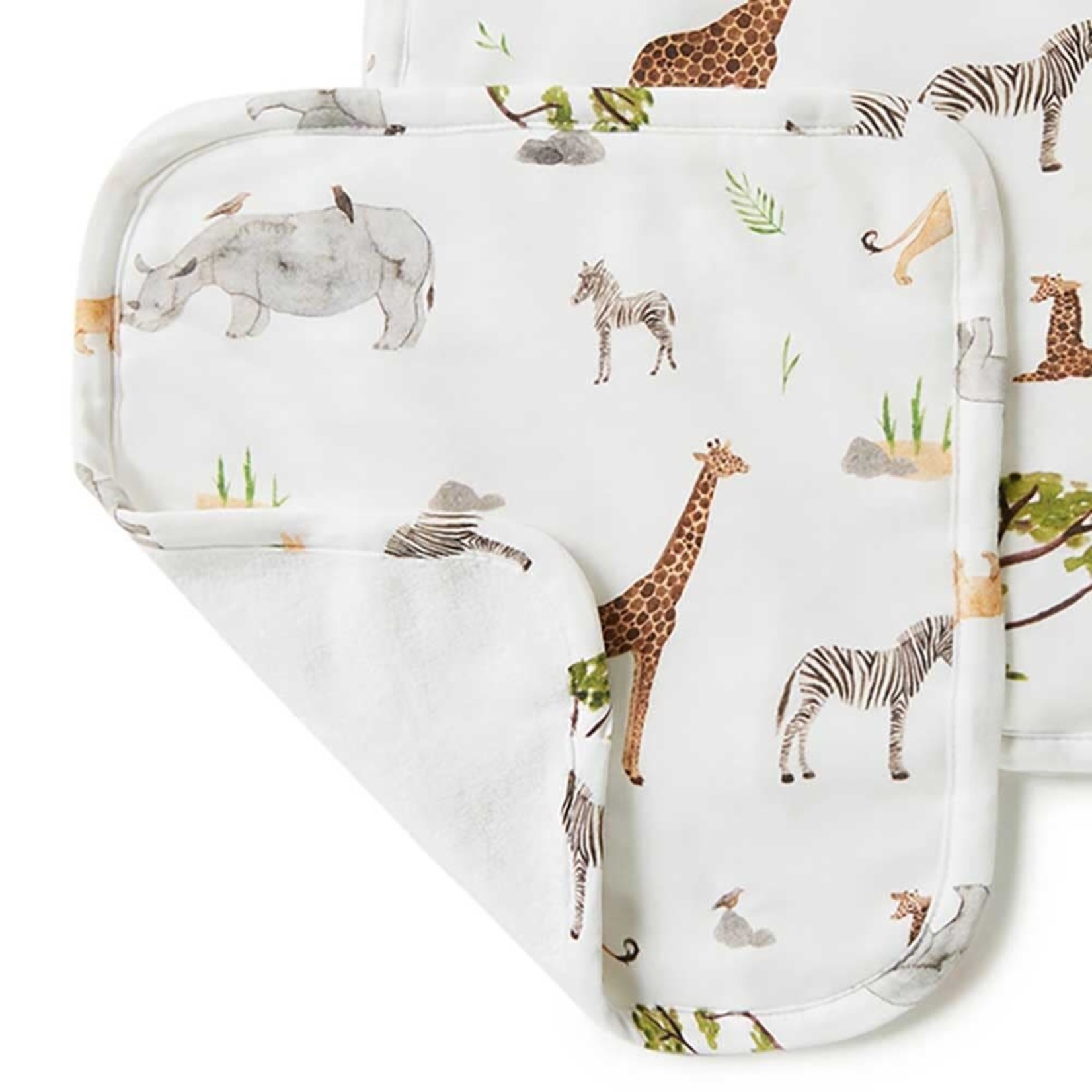Snuggle Hunny Organic Wash Cloths(3 Pack)-Safari