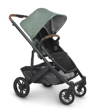 Uppababy CRUZ V2 Stroller -GWEN (green mélange/carbon/saddle leather)+Bonus Gift Value $99