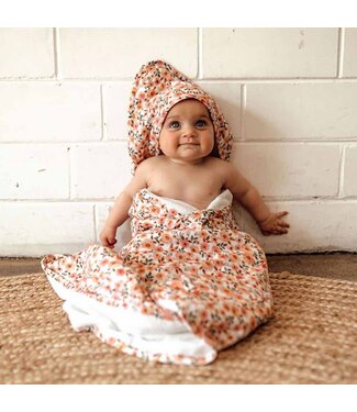 Snuggle Hunny Organic Hooded Baby Towel-Spring Floral