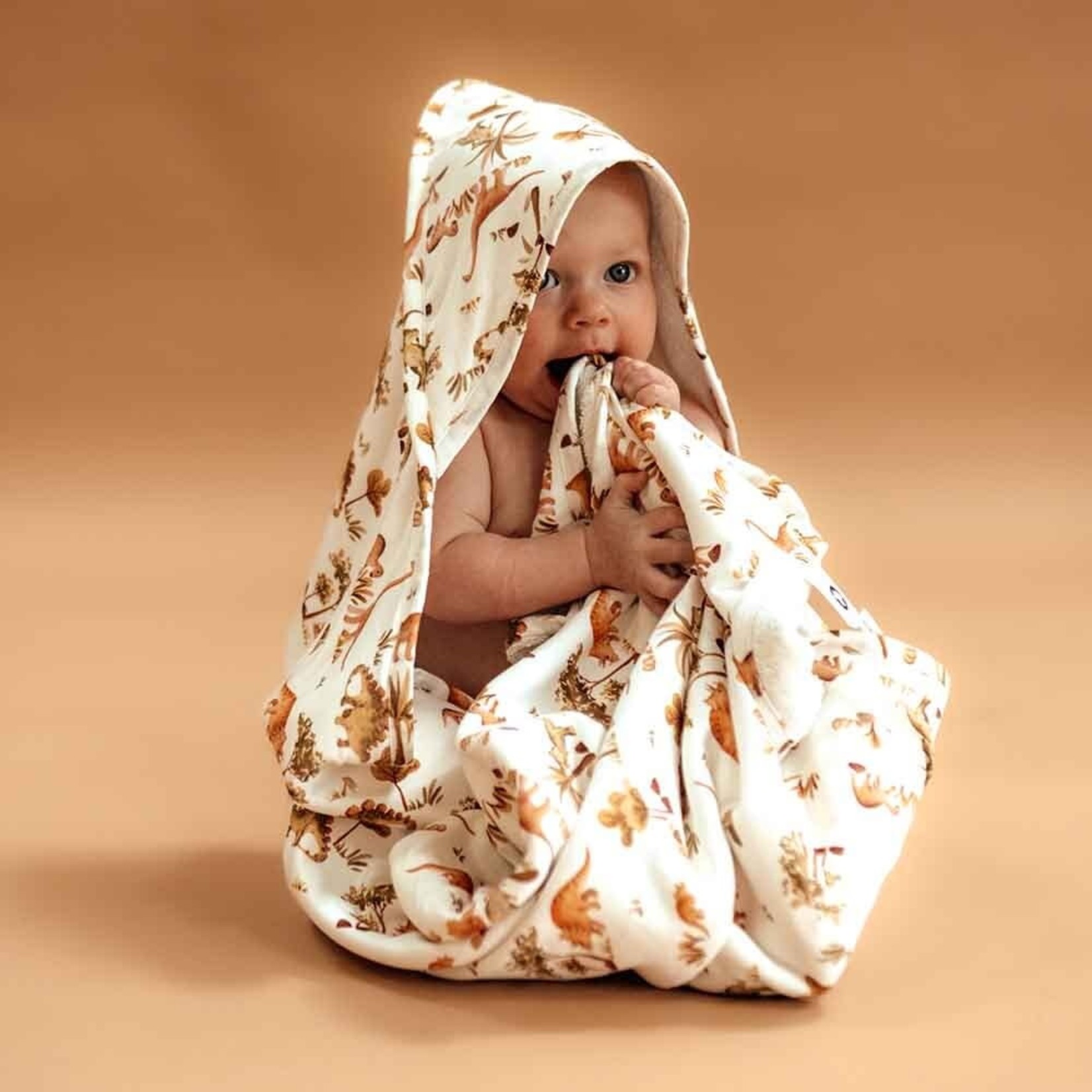Snuggle Hunny Organic Hooded Baby Towel-Dino