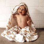 Snuggle Hunny Organic Hooded Baby Towel-Dino
