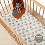 Snuggle Hunny Fitted Cot Sheet-Garden Bee