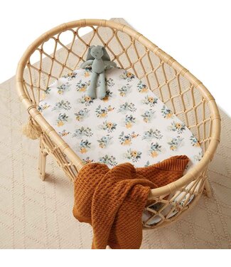 Snuggle Hunny Bassinet Sheet / Change Pad Cover-Garden Bee