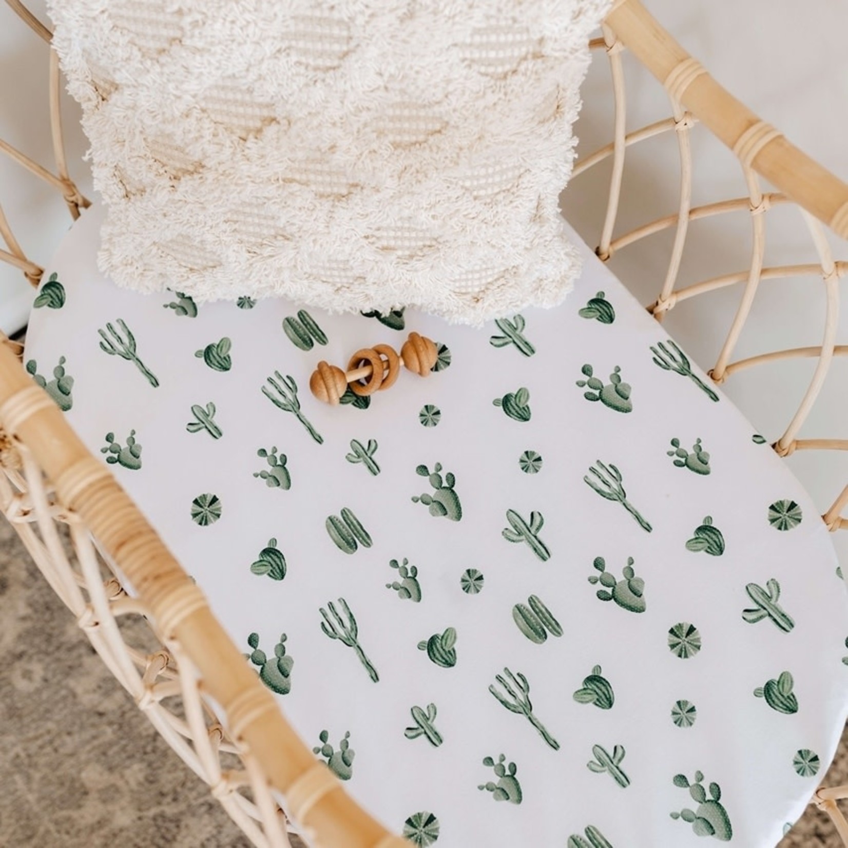 Snuggle Hunny Bassinet Sheet / Change Pad Cover-Cactus