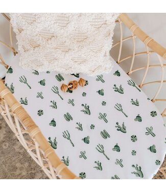 Snuggle Hunny Bassinet Sheet / Change Pad Cover-Cactus