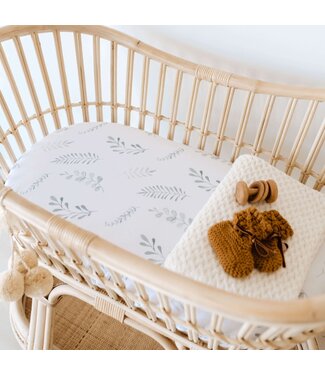 Snuggle Hunny Bassinet Sheet / Change Pad Cover-Wild Fern