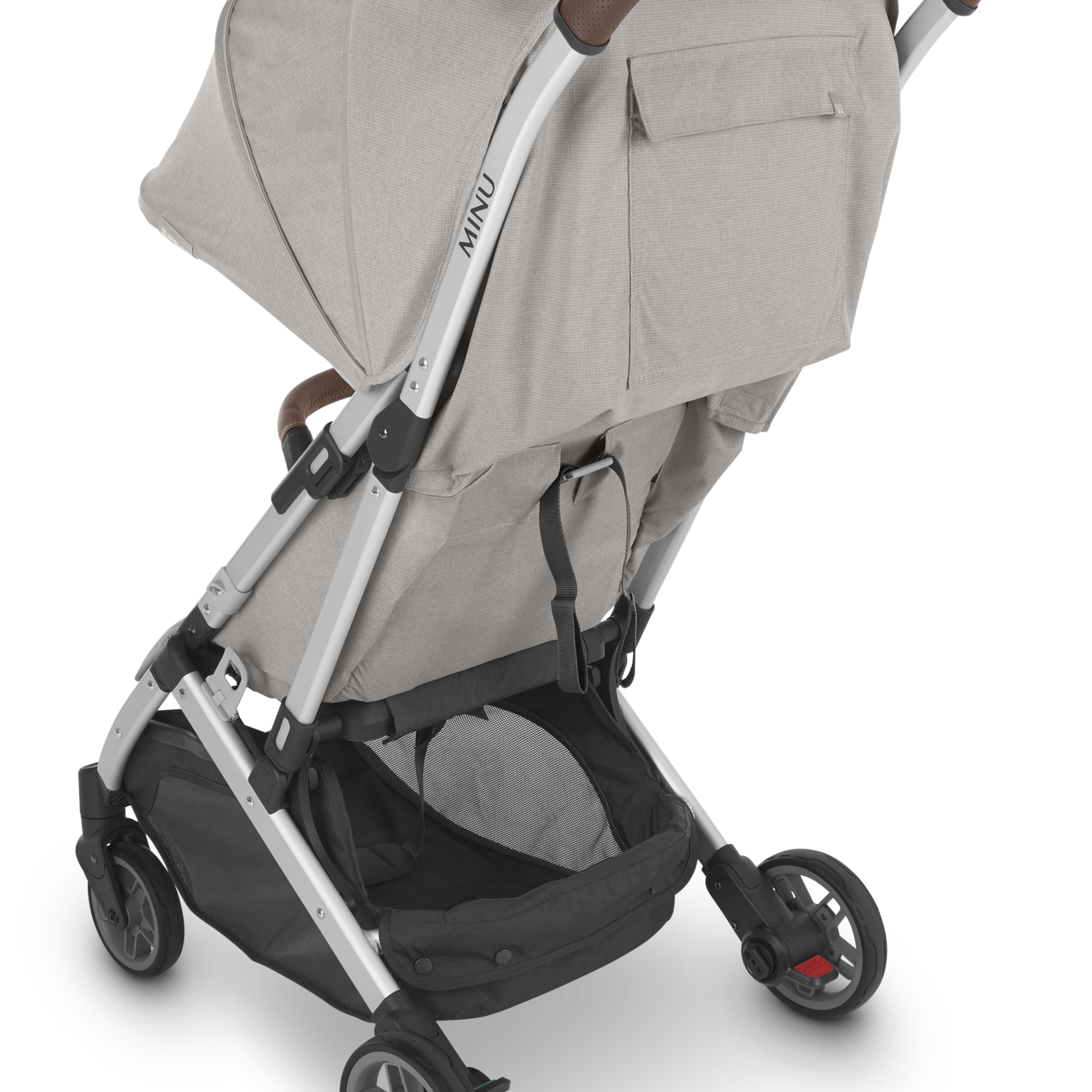 Uppababy MINU V2 Stroller - Grey Melange/Silver/Chestnut Leather (Stella)