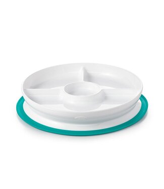 OXO Tot STICK & STAY DIVIDED PLATE TEAL