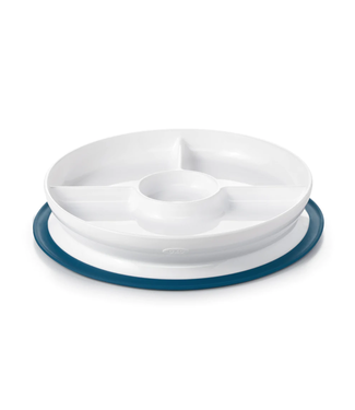 OXO Tot STICK & STAY DIVIDED PLATE NAVY