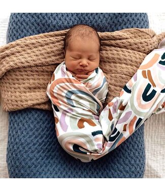 Snuggle Hunny Organic Jersey Wrap-Rainbow Baby