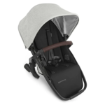 Uppababy VISTA V2 Rumble Seat-ANTHONY (white & grey chenille/carbon/chestnut leather)